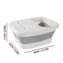 Foot Soaking Bath Basin - Foldable Foot Bath Bucket - Foot Bath Massager, Foot Soak Bath Tub With Massaging Rollers - Stress Relief Foot Spa, Foldable Bucket Large Foot Soaking Tub Bucket Foldable Foot Bath Tray, Foot Bath Tool - Bath/Bathroom Accessories - 彩色 - 查看 15
