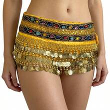 Belly Dance Sequin Fringe Skirt - Multicolor - View 6