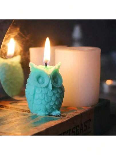 Owl Shaped Candle Silicone Mold DIY Animal Owl Resin Wax Candle Diffuser Stone Decor Mold