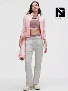 Lululemon Define Cropped Jacket Nulu Blush Quartz Gold Gold-For Yoga Gym Running-Sweat-Wicking-Yoga-All Seasons Sport-Spring/Summer-Autumn/Winter-Back To School- Easter Gift - Blush Quartz/Gold/Gold - 查看 2