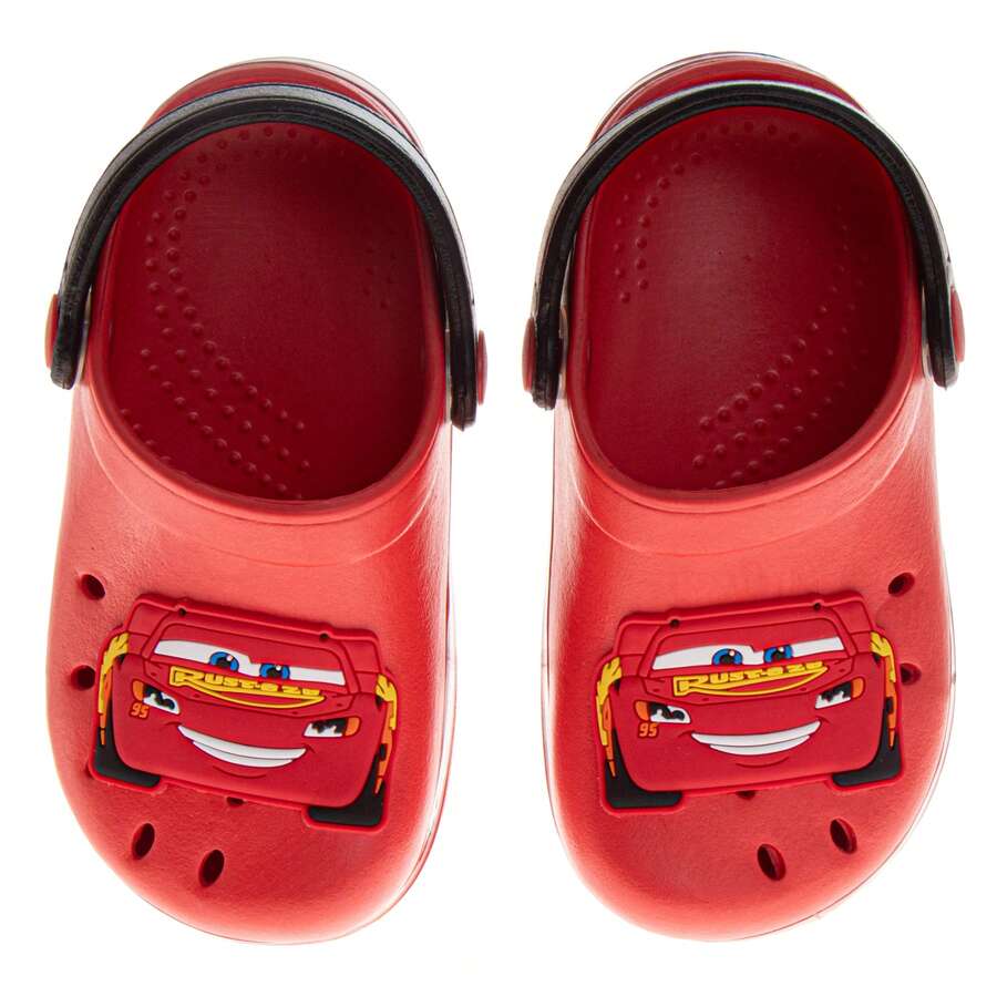 Disney Cars Lightning McQueen Boys Shoes, EVA Clogs, Water Shoes - Kids Pool And Beach Shoes, Red Slip On (Toddler Sizes 5-10/Little Kid Sizes 11-12) - 紅色 - 查看 1