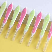 MyAoKuE-Up 10 Pcs Mini Eyebrow Brushes, Mascara Brushes, Disposable Pear-Shaped Makeup Brushes, Silicone Handles, Soft Bristles, Multi-Functional Makeup Brushes, Suitable For Daily Use And Travel. - Multicolor - View 3