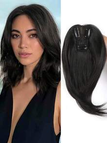 Synthetic Wig For Women With Side-Swept Bangs, Thin, Invisible, Natural, And Fluffy Bangs, Hairpiece To Cover Gray Hair. - Multicolor - View 17