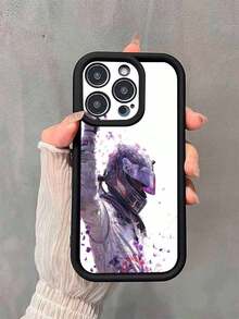 Funda de teléfono a la moda - Textura de satén plumoso Compatible con todos los modelos de teléfonos inteligentes Apple El regalo perfecto para ella, una opción ideal para San Valentín - Negro - Ver 7