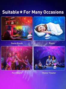 1pc Dolphin Star Projector & Remote Galaxy Night Light Bedroom Decor, 360° Nebula Projection 16 Colors, Portable LED Christmas Birthday Party Gift - Multicolor - View 5