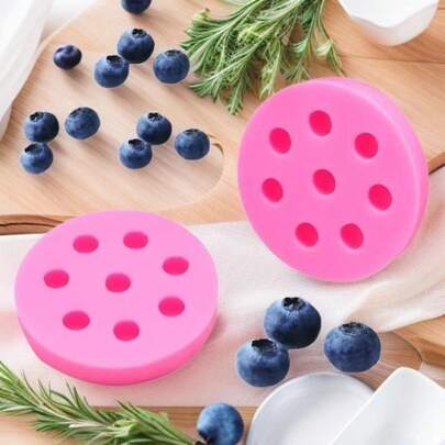 Silikonform för realistiska blåbär och hallon, mångsidig dekorativ form för ljustillverkning, återanvändbar