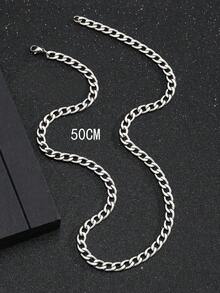 2 Stück/1 Stück neuer Herren Edelstahl dekorativer Halskette mit Kreuzanhänger, modisches und vielseitiges Accessoire, geeignet für Männer und Frauen, exquisites Geschenk - Verschiedenfarbig - Übersicht 5