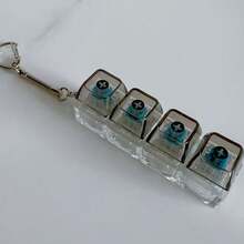 1个独特的键盘帽钥匙扣 - 机械键盘造型，缓解压力，别致的办公桌玩具和小礼物 - 彩色 - 查看 2