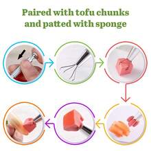 MyAoKuE-Up 100 支美甲海绵刷，附赠 1 个夹钳、1 支迷你方形指甲油刷、1 支亮片刷和专用美甲配件 - 彩色 - 查看 6