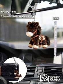 2026 Year Of The Horse Auspicious Keychain Pendant, Featuring Cute And Vivid Horse Design With Lucky Elements And Exquisite Craftsmanship, Suitable For Backpacks, Shoulder Bags, Unisex, Meaning Good Luck, Prosperity And Holiday Blessings. Suitable As New Year, Valentine's Day Gift, Birthday Gift For Ladies, Sisters, Daughters, Back To School Gift - Multicolor - View 1