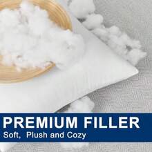 18x18 Pillow Insert Euro Throw Pillow Insert 18 Inch Decorative Pillow Insert Premium Fluffy Square Sham Forms Stuffer For Sofa Couch Cushion Bed - White - View 2
