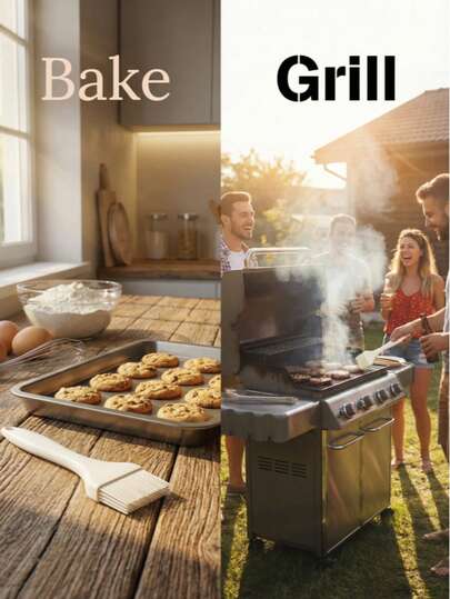 1pc Thick High-Temperature Silicone One-Piece Oil Brush: Soft Leak-Proof Design, . Suitable For Brushing Barbecue Oil, Spreading Baking Sauce, Applying Daily Condiments, Home Baking Use. Ideal For Outdoor Grilling And Dining. Essential Kitchen Item.