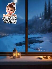 1 miếng dán xe đẩy em bé/cửa sổ và cản xe hơi - Chống thấm nước, thiết kế hoạt hình, chất liệu nhựa bền, dễ bóc và dán, bảo vệ an toàn cho trẻ em trên xe. - Nhãn dán xe an toàn cho bé - Xem 5