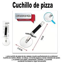 1 pieza de cortador de masa y repostería de acero inoxidable, con corte preciso, antideslizante y ergonómico para mayor comodidad, ideal para cortar galletas, pizzas, frutas, pasteles y otros alimentos, apto para escenarios como repostería casera y servicio de comidas en restaurantes, disponible en múltiples modelos para satisfacer diversas necesidades. - 103005 Negro - Ver 5