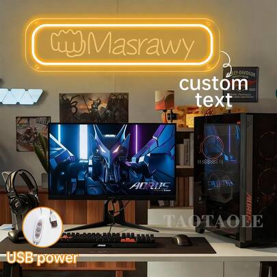 Customized Neon Light, Personalized USB Dimmable Neon Light, Suitable For Bedroom Wall, Dorm And Room Decor. Personalized Neon Light With Custom Design Is An Ideal Gift For Christmas, Wedding, Birthday And Valentine's Day. LED Neon Light Name Plate Is Perfect For Christmas Bedroom Party And Commercial Spaces, Creating A Sophisticated Ambiance.