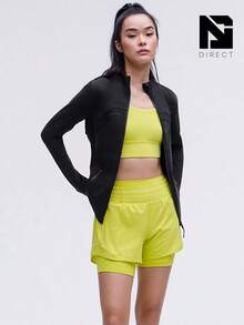 Lululemon Define Jacket Luon Black-For Yoga Gym Running-Sweat-Wicking-Yoga-All Seasons Sport-Spring/Summer-Autumn/Winter-Back To School- Easter Gift - 黑色 - 查看 2