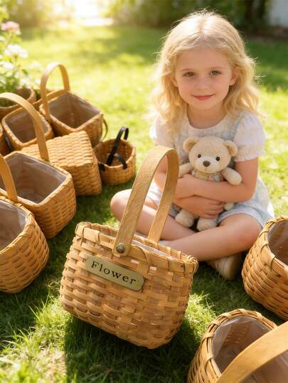 编织装饰收纳篮，适用于婴儿房、家居装饰、婚礼、乔迁礼物