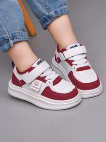 1双男女通用新款透气低帮运动鞋，软底防滑儿童滑板鞋，时尚百搭学生跑步鞋，适合春秋季的婴幼儿休闲鞋 - 紅色 - 查看 2