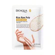 Bioaqua Mascarilla de Manos Pulpa de Arroz 35ml - Hidratante, Aclarante y Suavizante (1 Par) - Pepino - Ver 1
