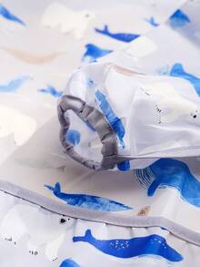 1PC Waterproof Bib,Feeding Bibs Apron For Infant Toddler,Large Pocket Eating Smock 6-36 Months - Multicolor - View 3