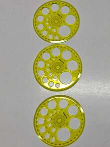 1pc Full Circle Protractor Colorful Round Template Ruler, Transparent Blue Version - Essential DIY Craft Tool, 360 Degree Rotating Circular Ruler With Circle And Degree Markings, Suitable For Painting, Quilting, Office And School Supplies - Special Edition Full Circle Protractor Colorful Round Template Ruler, Diameter 4.55 Inches Sewing Ruler - Multicolor - View 10