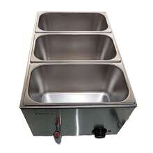 Shorbull 3 Compartment Electric Bain-Marie - Grey - View 7