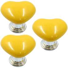 BokWin 3 Pcs Toilet Flush Tank Button Love Shape Toilet Push Button Women Manicures Toilet Button Pusher Tool For Bathroom(White) - Vàng-3 - Xem 1