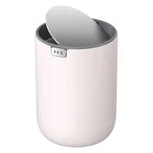 Fandy 0.58 Gal/2.2L Mini Trash Can With Lid, Swing-Top Desktop Trash Can For Bathroom, Countertop, Vanity, Desk Or Office, Small Garbage Bin (Pink) - Pink22Liters - View 1