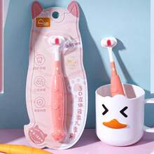 1 pieza Cepillo de dientes suave para niños, protección completa de 3 lados para las encías, cepillo de dientes de viaje individual empaquetado - Multicolor - Ver 3