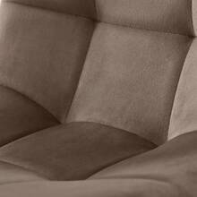 Dining Set (117x68cm Dining Table With 4 Chairs), Rectangular Dining Table, Modern Kitchen Table Set, Brown Velvet Dining Chair, Black Table Legs - Brown + MDF - View 2