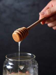 1支装 - 蜂蜜搅拌棒，木质蜂蜜搅拌棒，果酱蜂蜜搅拌棒，厨房工具，实心木质蜂蜜搅拌棒 - 高级木质蜂蜜勺，实用长柄蜂蜜勺，厨房用具，易于倾倒和搅拌 - 彩色 - 查看 10