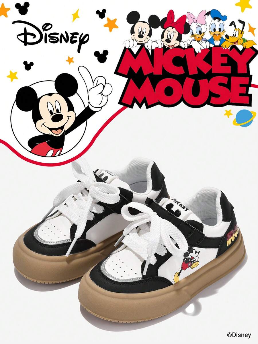 Disney 1双儿童运动鞋,适合日常穿着、节日庆典、运动和户外活动。舒适、防滑、耐穿透气(男童运动鞋、男童休闲鞋、女童运动鞋、女童休闲鞋) - 黑色 - 查看 1