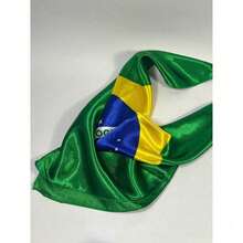 Women's Scarf With Brazilian Flag Print | Soft Touch Silk | 90x90cm Multifunctional 2026 World Cup Style Summer Top Stylish Fashion - Khăn quàng cổ Brazil - Xem 5
