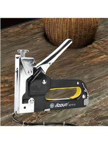 4-In-1 Heavy Duty Manual Stapler, Hole Punch, Staple Gun: Durable Carbon Steel Construction, Semi-Automatic, Suitable For DIY, Camping And Industrial Use, Battery-Free, Complete Set - Nail Gun - View 4