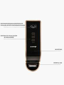 1 Pieza Transmisor FM Bluetooth para Coche, Kit manos libres Bluetooth receptor de coche con micrófono/tarjeta TF/USB Drive/AUX Play para teléfonos móviles - G7 - Ver 9