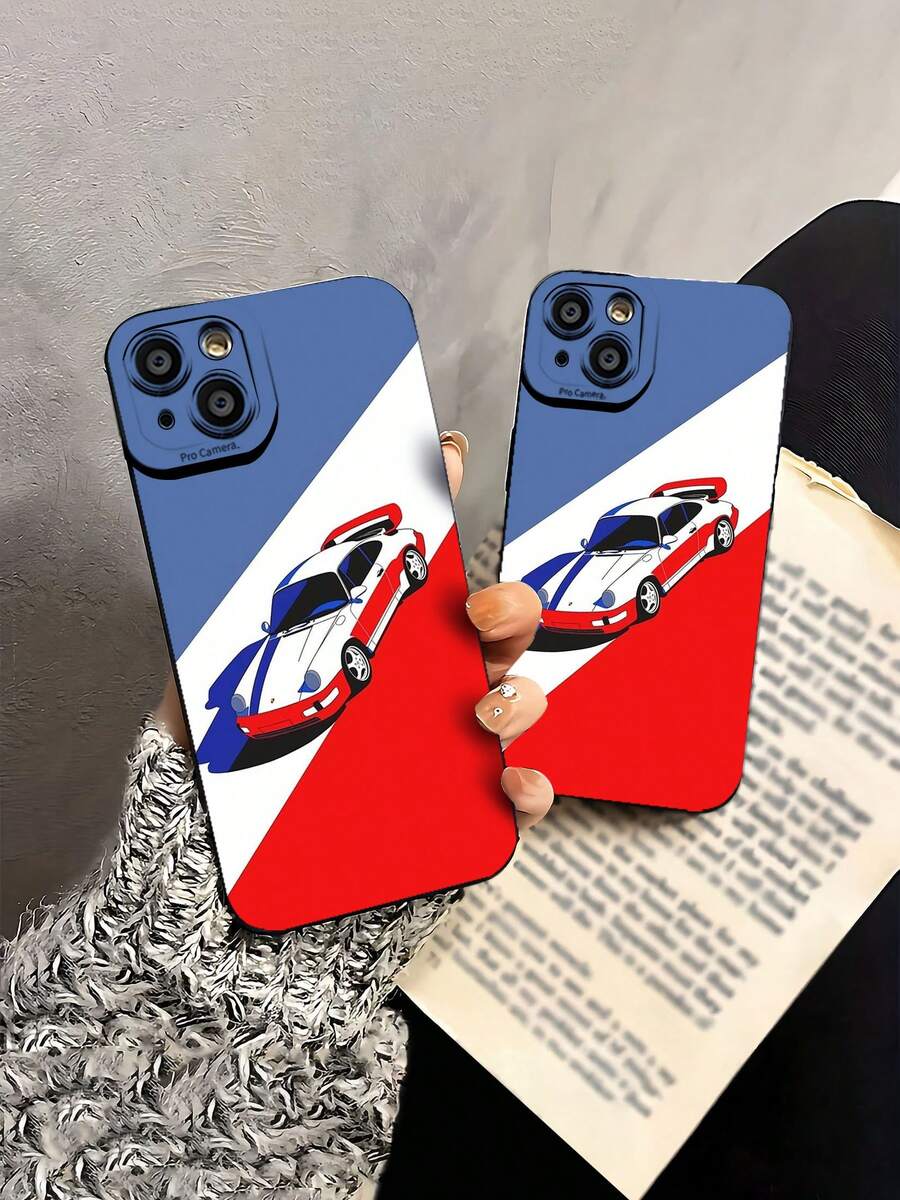 Genial diseño de coche con los colores de la bandera francesa. Esta elegante funda es compatible con Samsung, Apple, VIVO, OPPO, , Transsion, , y Honor. Fabricada en silicona TPU, ofrece protección contra golpes y caídas, además de una sensación superior. Es un regalo ideal para familiares, amigos y seres queridos, y una opción perfecta para San Valentín y Año Nuevo. - Negro - Ver 1