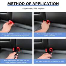 Guía de cierre de cinturón de interfaz ISOFIX, ranura de guía fija para hebilla de cinturón de  de coche, guía de cierr - A - Ver 4