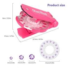 1 Set 180pcs Diamond Stickers/Girls Hair Jewelry Pressing Diamond Hair Accessories DIY Kit, Children Dress Up Hair Ornament Toy/Diamond Jewelry Hair Styling Tool/Glamorous Series Charm Girls Makeup Birthday Gift Toy (Some Accessories Color Random) - Pink Hair Clip - View 3