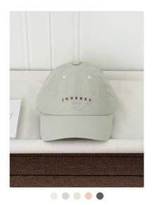 1顶极简字母刺绣棒球帽，百搭休闲帽，适合所有季节 - 彩色 - 查看 9