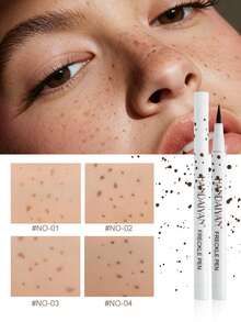 HANDAIYAN 1ml Natural Freckle/Mole Pen, Highly Pigmented Waterproof, Easy To Apply, Creates Refined Makeup Look, Suitable For Parties, Festivals, Daily Makeup, Halloween, Christmas, Autumn/Winter. Also Applicable For Camping, Travel, Gatherings And Other Fashionable Makeup Occasions. Cosmetic Product, Face Painting, Makeup, Suitable For Women, Winter/Spring, Suitable As Birthday, Valentine's Day, Mother's Day Gift, Carnival Party. - 04 - Xem 5