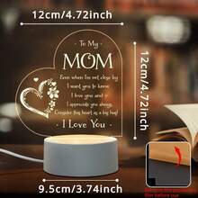 3D立体雕刻夜灯，母亲节生日礼物，母亲节/情人节礼物，夜灯礼品 - 白色 - 查看 9