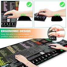 Excel Cheat Sheet Desk Pad Set, Updated Shortcuts  Pad And Keyboard Wrist Rest, Keyboard Shortcut XL Gaming Desk Mat For Office Computer, Black - BlackExcel快捷方式 - 查看 3