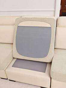 1件/2件/3件装条纹沙发坐垫套，经典简约纯色弹力防尘保护套，适用于酒店、卧室、客厅 - 條紋格沙發坐墊套1人 - 查看 23