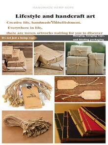 100% 天然纤维绳，棕色黄麻绳，马尼拉麻绳，剑麻绳，1-4毫米粗天然黄麻纤维绳，手工DIY配件黄麻绳，黄麻，黄麻线，黄麻藤，黄麻绳，马林线，细绳，绳带 - 麻繩 - 查看 4