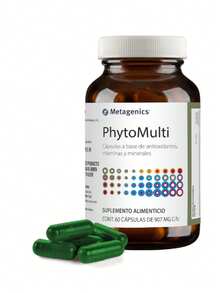 Metagenics PhytoMulti - Suplemento Alimenticio Con Fitonutrientes y Vitaminas - 60 Cápsulas de 888 mg c/u - Con Extractos Naturales, Vitaminas y Minerales Esenciales - Sin Gluten Ni GMO - Blanco - Ver 4
