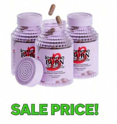 Bestseller!Lemme Burn Fat Burner 3-Pack - Actiponin & Green Tea Extract For Men & Women (120 Count/Box, Gluten-Free) Supplement Vitamin, Free Shipping
