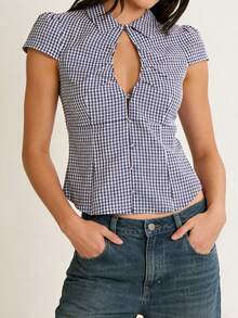 Women Blouses & Shirts - Blue - View 5