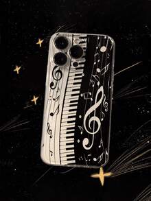 Music Note Painted Transparent Minimalist Creative Shockproof Phone Case Compatible With IPhone/ Galaxy/ - Multicolor - View 4