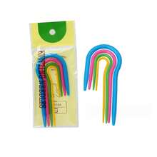 4pcs/Set Plastic U-Shaped Crochet Hooks, Plastic Bent Needles, Yarn Sewing Needles, Handmade DIY Knitting Tool Set - 4pcs/set - View 5
