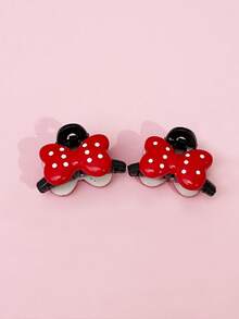 2/4/6pcs Set Red Polka Dot Bow Clip Bangs Hairpin, Cute Duck Clip Suitable For Daily, Festival, Party, Date, Outing - Multicolor - View 16